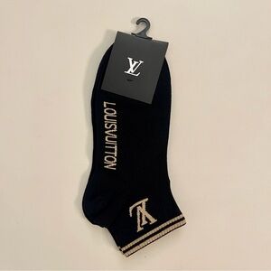 Premium Athletic Ankle Socks - Black & Beige Cream